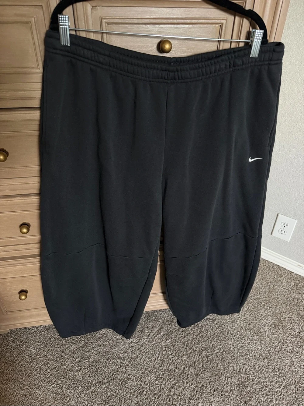 Nike Black Fleece Joggers with Swoosh